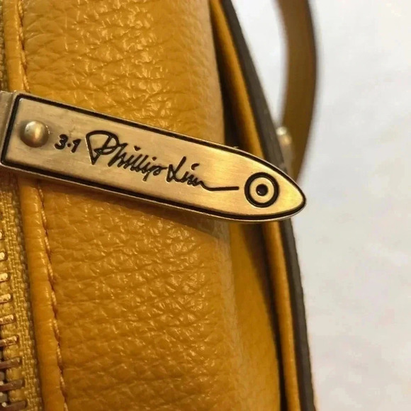 3-1 Philip Lim for Target yellow faux leather handbag with crossbody strap. - Picture 6 of 12
